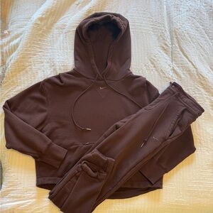 Nike Chocolate Brown Hoodie and Joggers